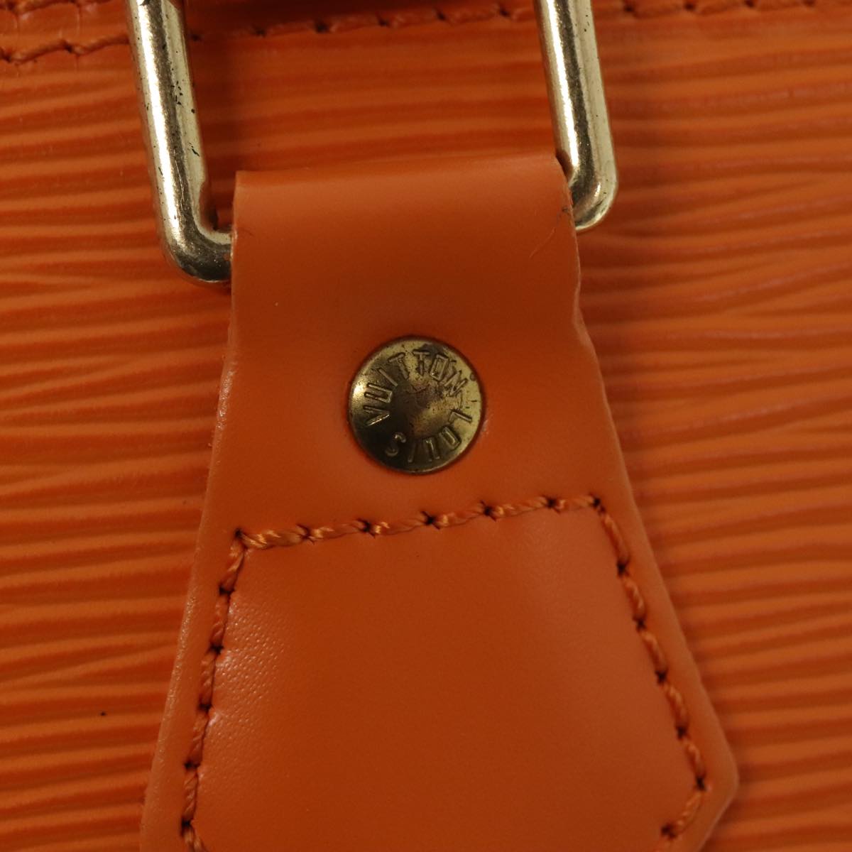 Louis Vuitton Alma, Orange, Leather, handbag