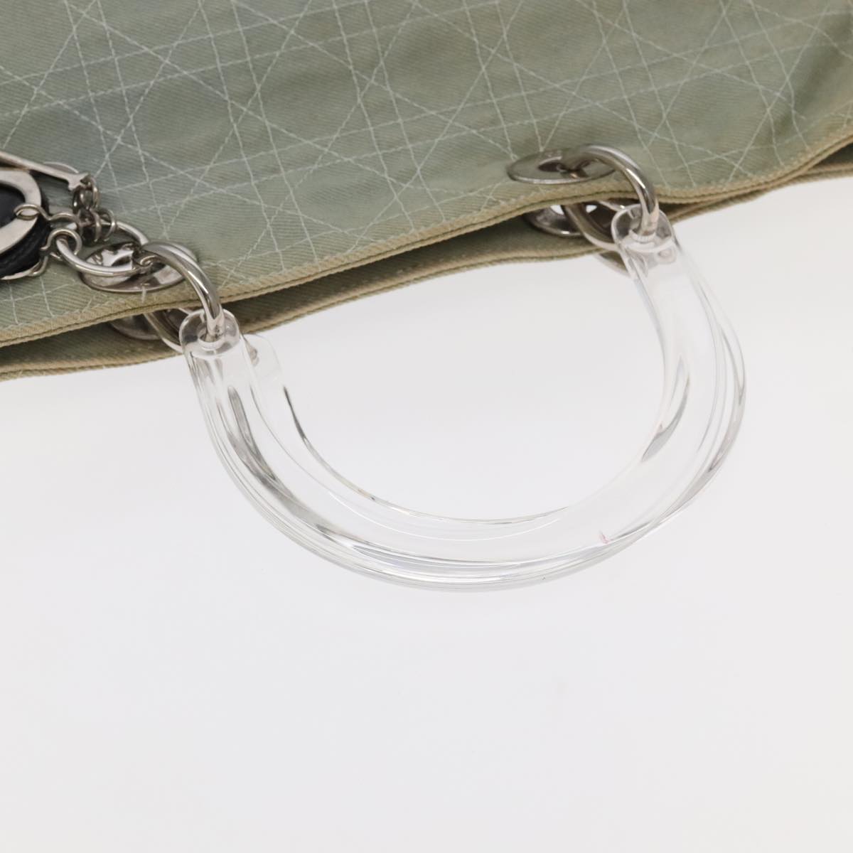 Dior Cannage Lady, Blue, Canvas, handbag