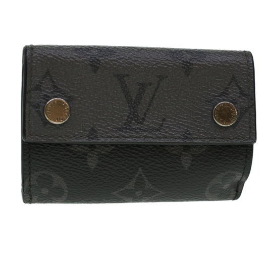 Louis Vuitton Discovery, Black, Canvas, wallet