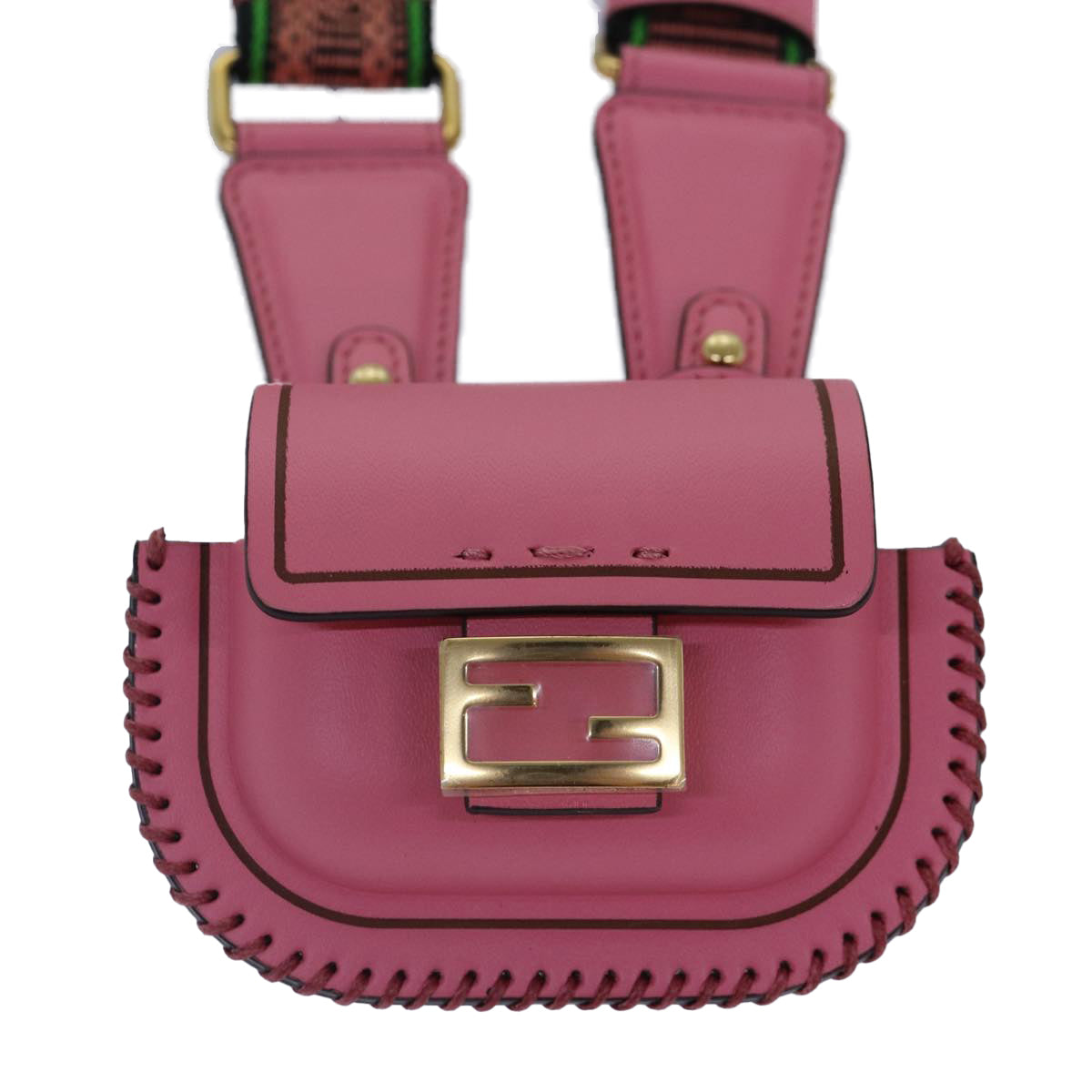 Fendi Baguette, Pink, Leather, clutch