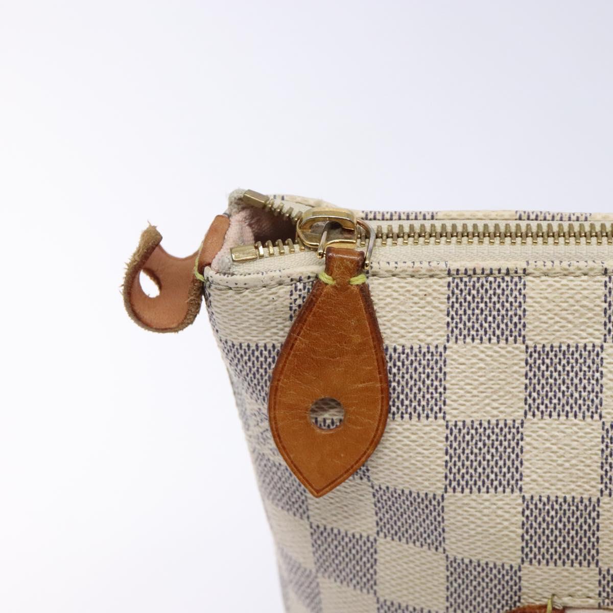 Louis Vuitton Lena PM, White, Canvas, shoulder
