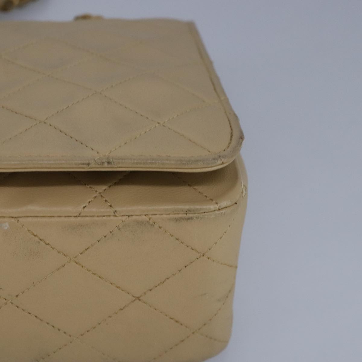 Chanel Flap bag, Beige, Leather, shoulder