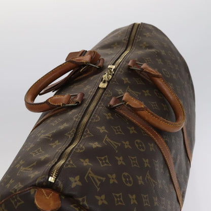 Louis Vuitton Keepall 55, Brown, Canvas, travel