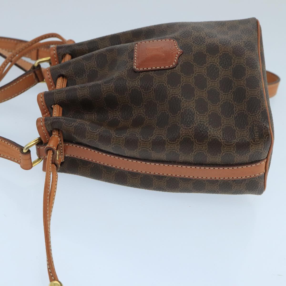 Céline Macadam, Brown, Canvas, shoulder