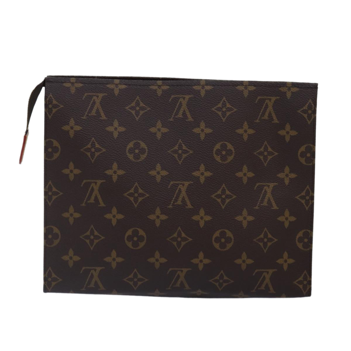 Louis Vuitton Poche Toilette, Brown, Canvas, clutch