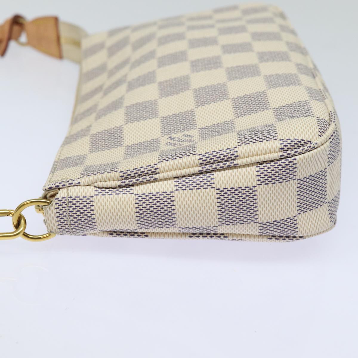 Louis Vuitton Pochette accessoires, White, Canvas, clutch