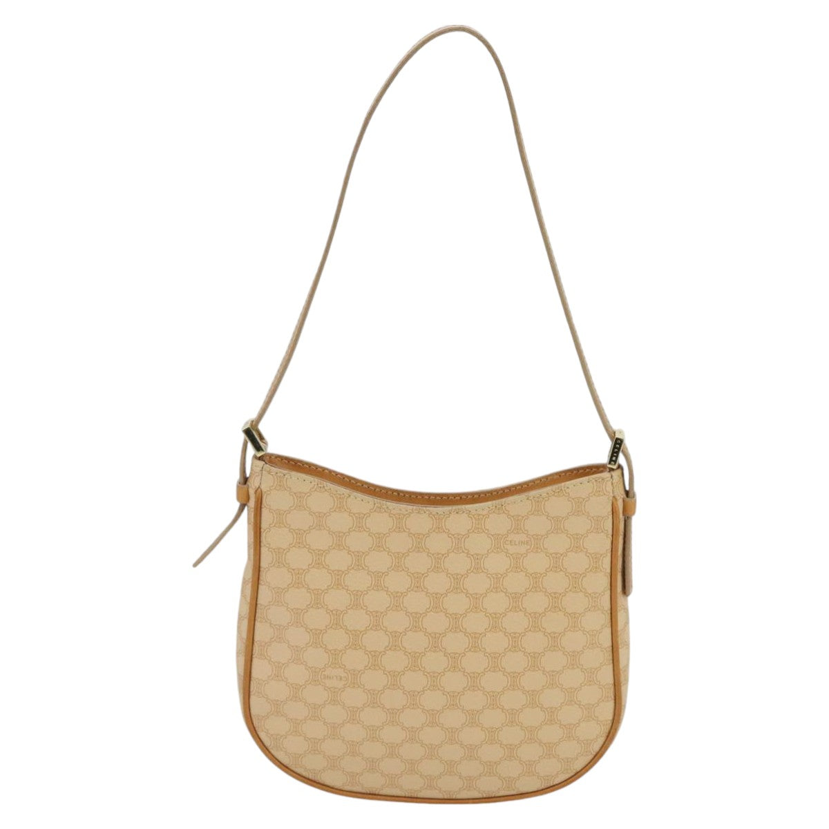 Céline Macadam, Beige, Canvas, shoulder