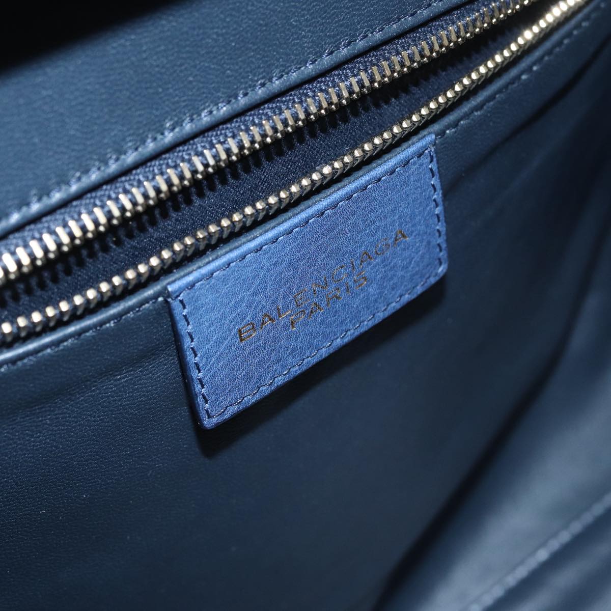 Balenciaga Tube, Navy, Leather, handbag