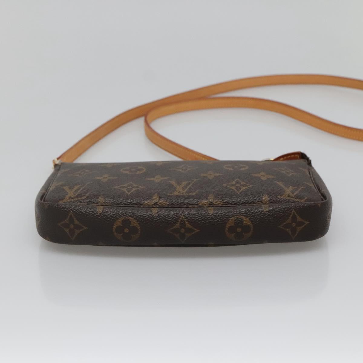 Louis Vuitton Pochette Accessoire, Brown, Canvas, clutch
