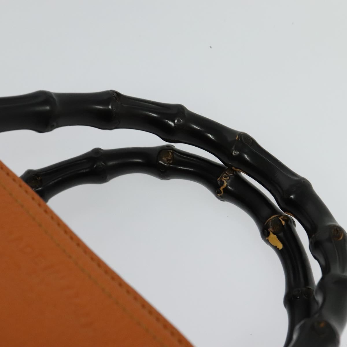 Gucci Bamboo, Orange, Leather, handbag