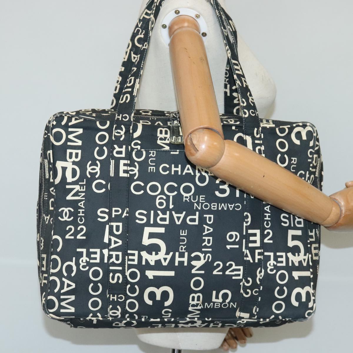 Chanel By sea, Black, Canvas, tote