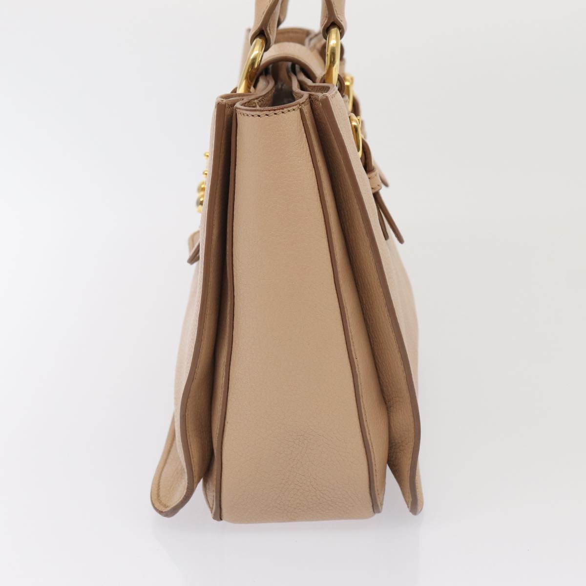 Miu Miu Madras, Beige, Leather, handbag