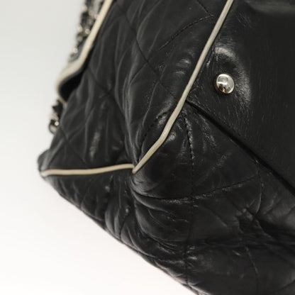 Chanel Mademoiselle, Black, Leather, shoulder