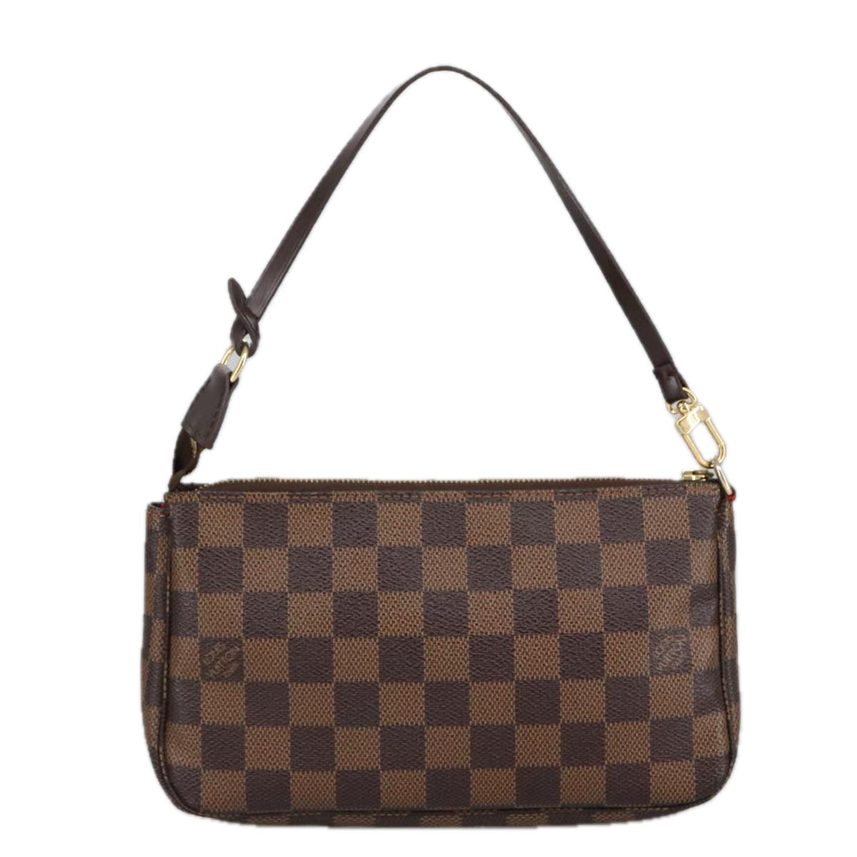 Louis Vuitton Pochette Accessoire, Brown, Canvas, clutch