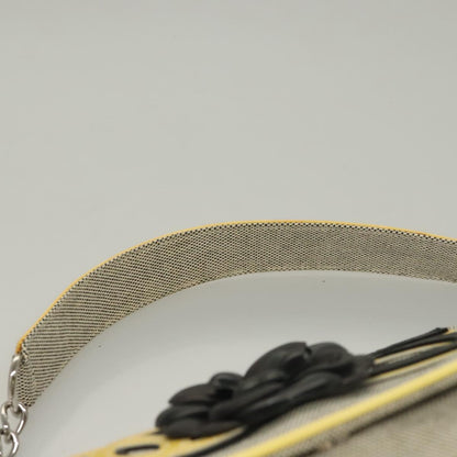 Chanel Camellia, Grey, Canvas, clutch