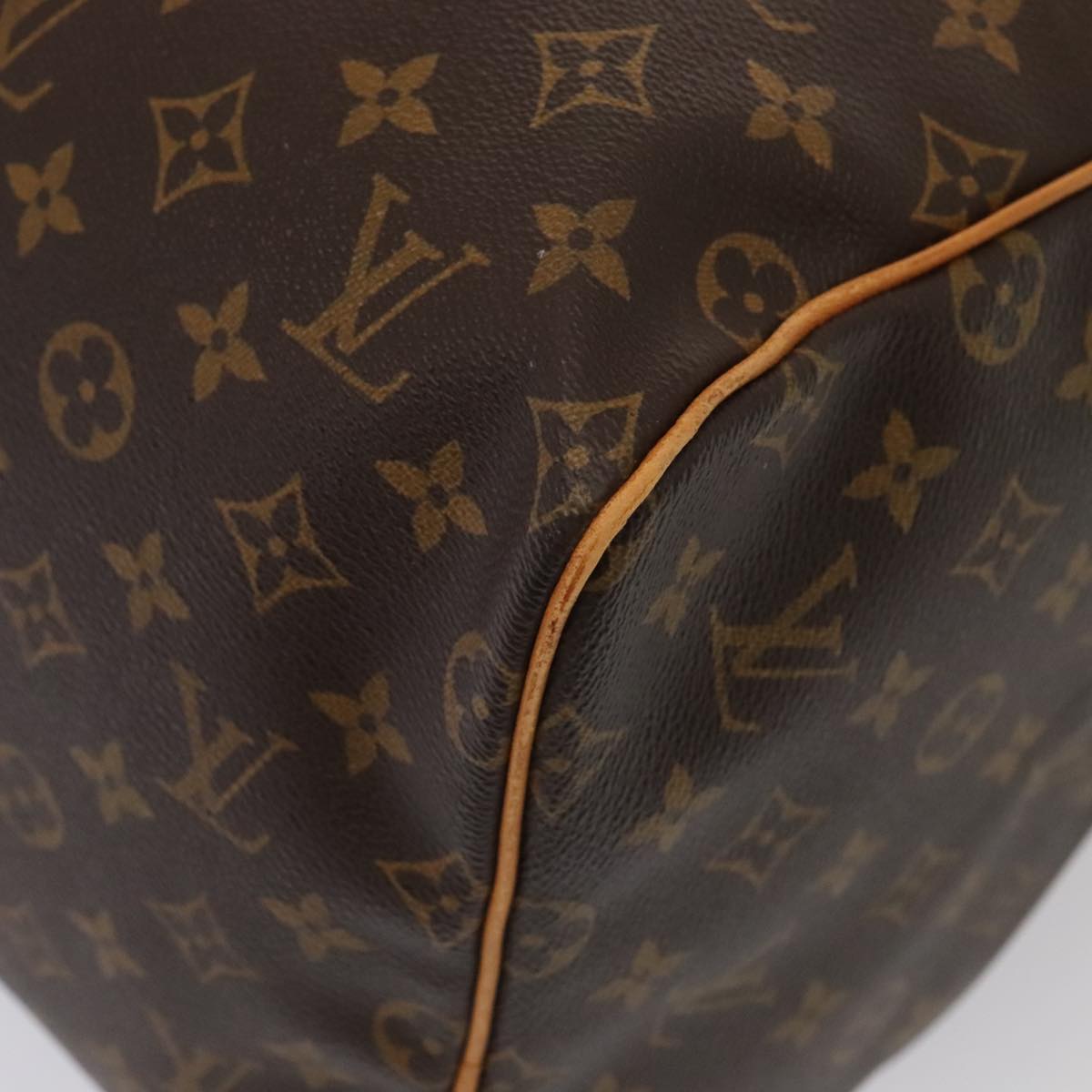 Louis Vuitton Keepall 55, Brown, Canvas, travel