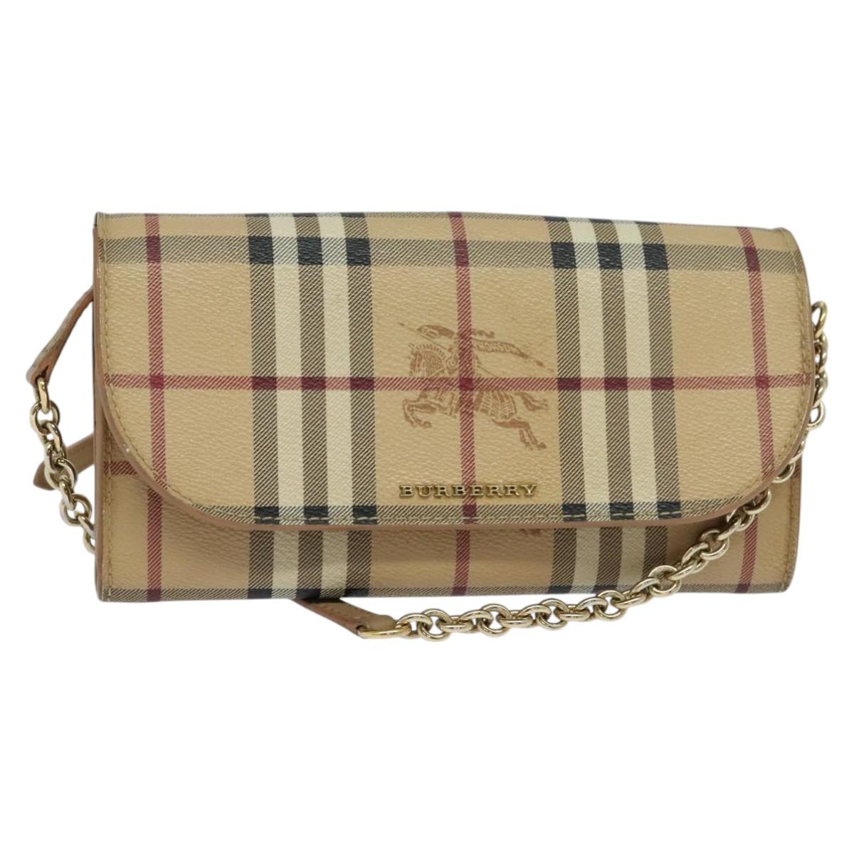 Burberry Haymarket, Beige, Canvas, wallet