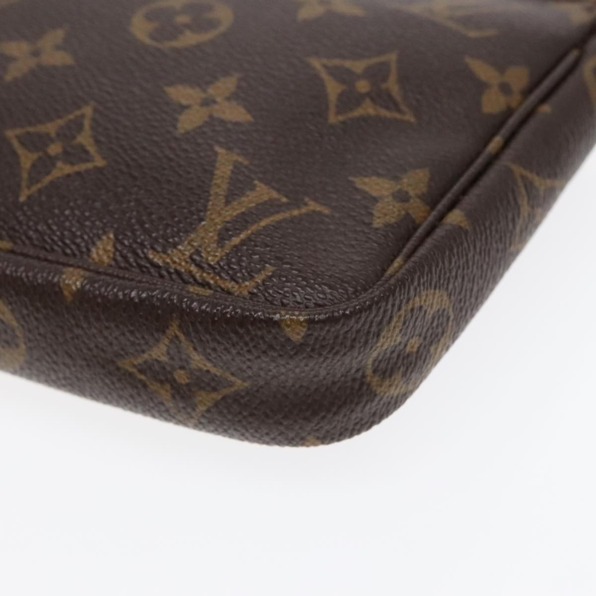 Louis Vuitton Pochette Accessoire, Brown, Canvas, clutch