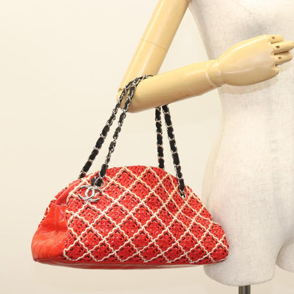 Chanel Mademoiselle, Red, Leather, shoulder