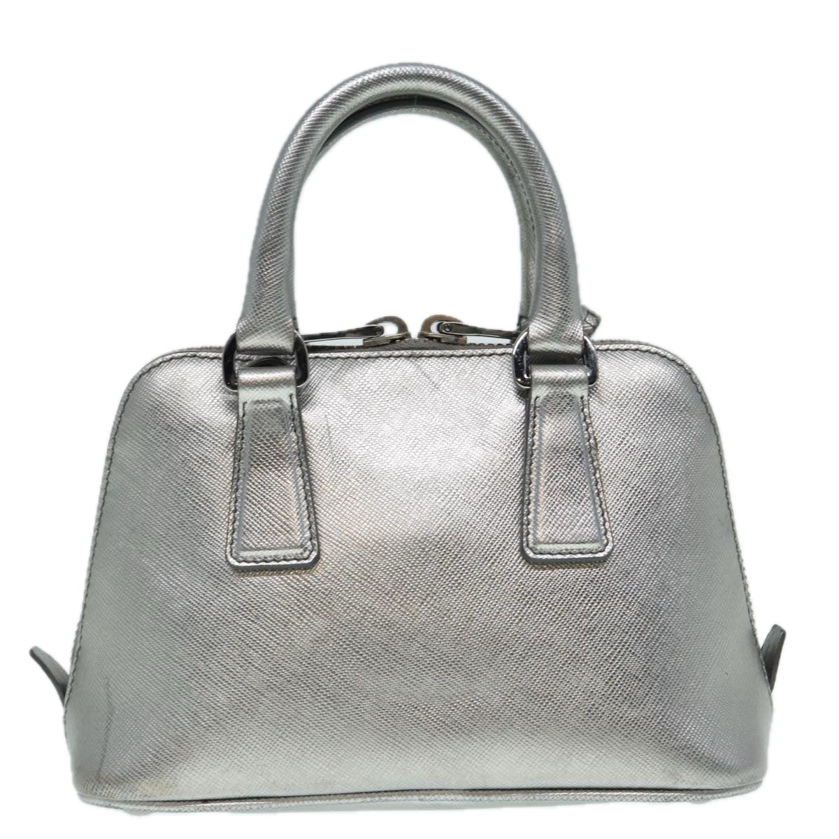 Prada Promenade, Silver, Leather, handbag