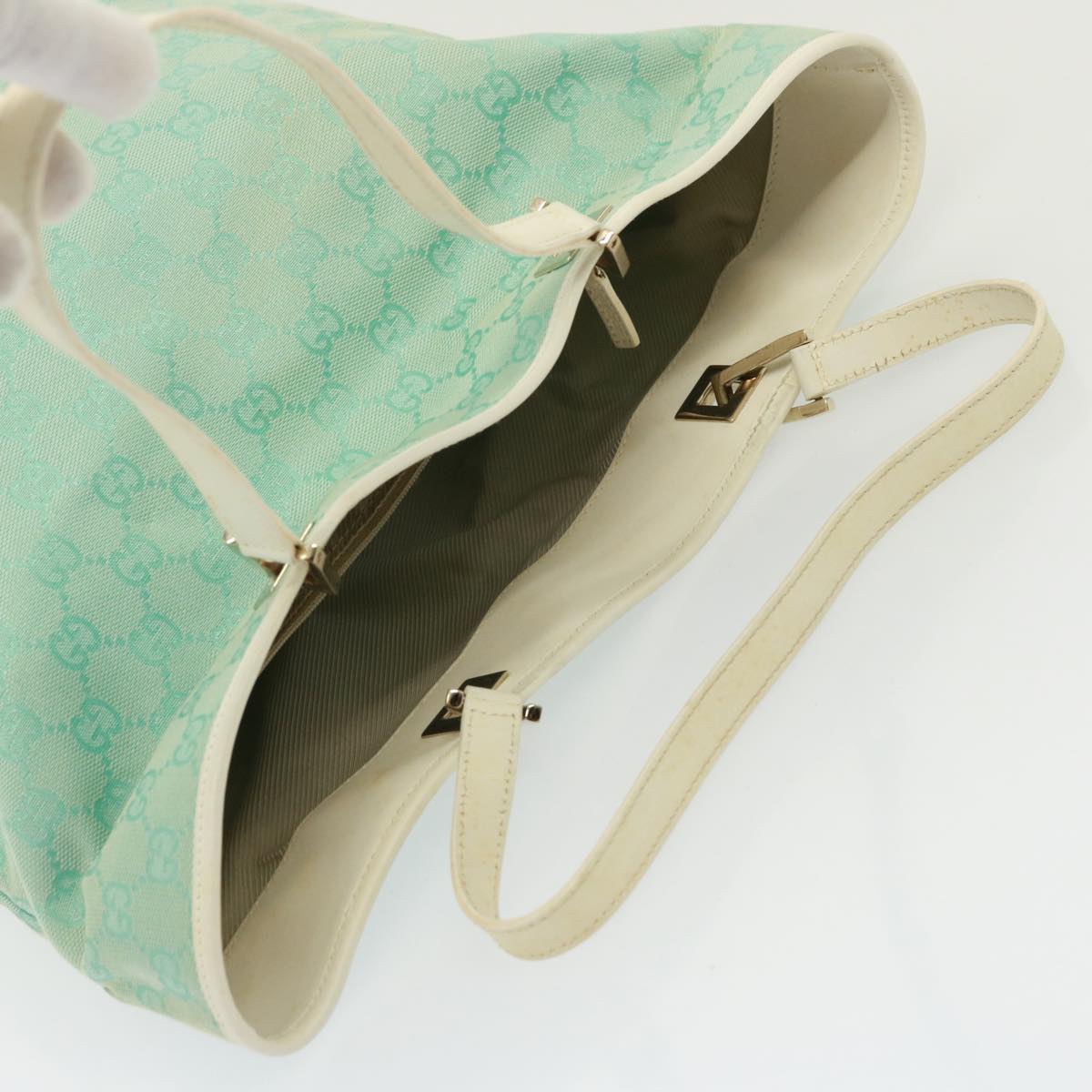 Gucci GG canvas, Blue, Canvas, shoulder
