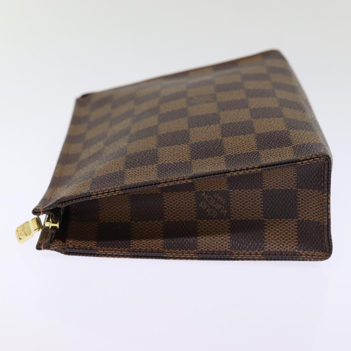 Louis Vuitton Poche Toilette, Brown, Canvas, clutch