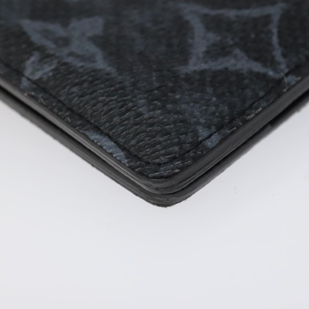 Louis Vuitton Pocket Organizer, Black, Canvas, wallet