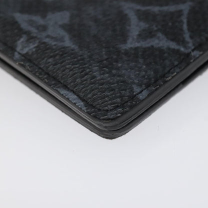Louis Vuitton Pocket Organizer, Black, Canvas, wallet
