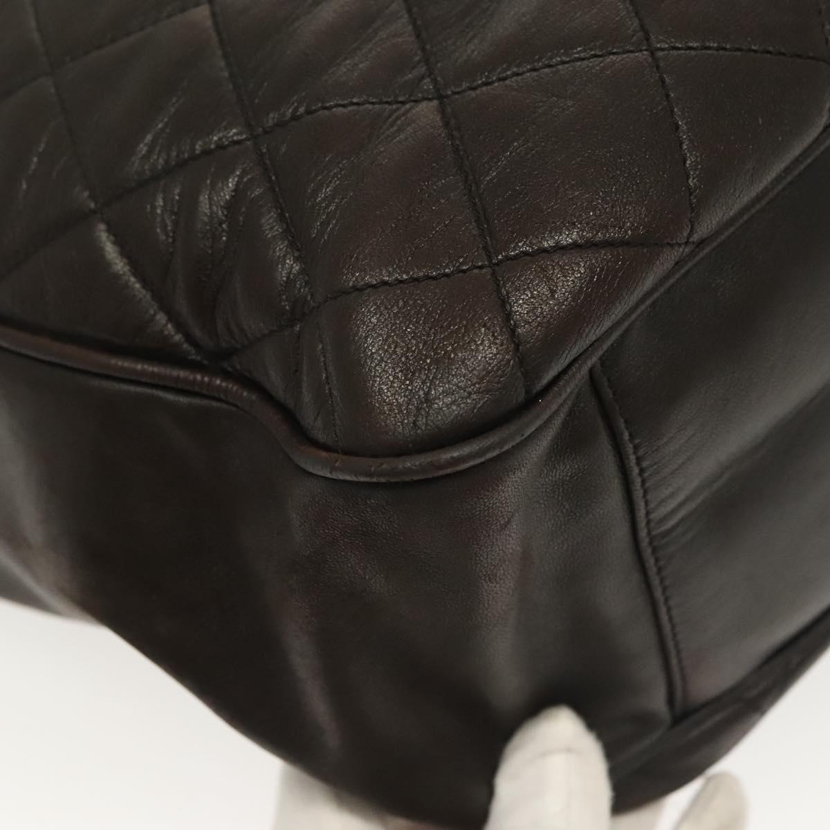 Chanel, "BROWN,GOLD", Leather, tote