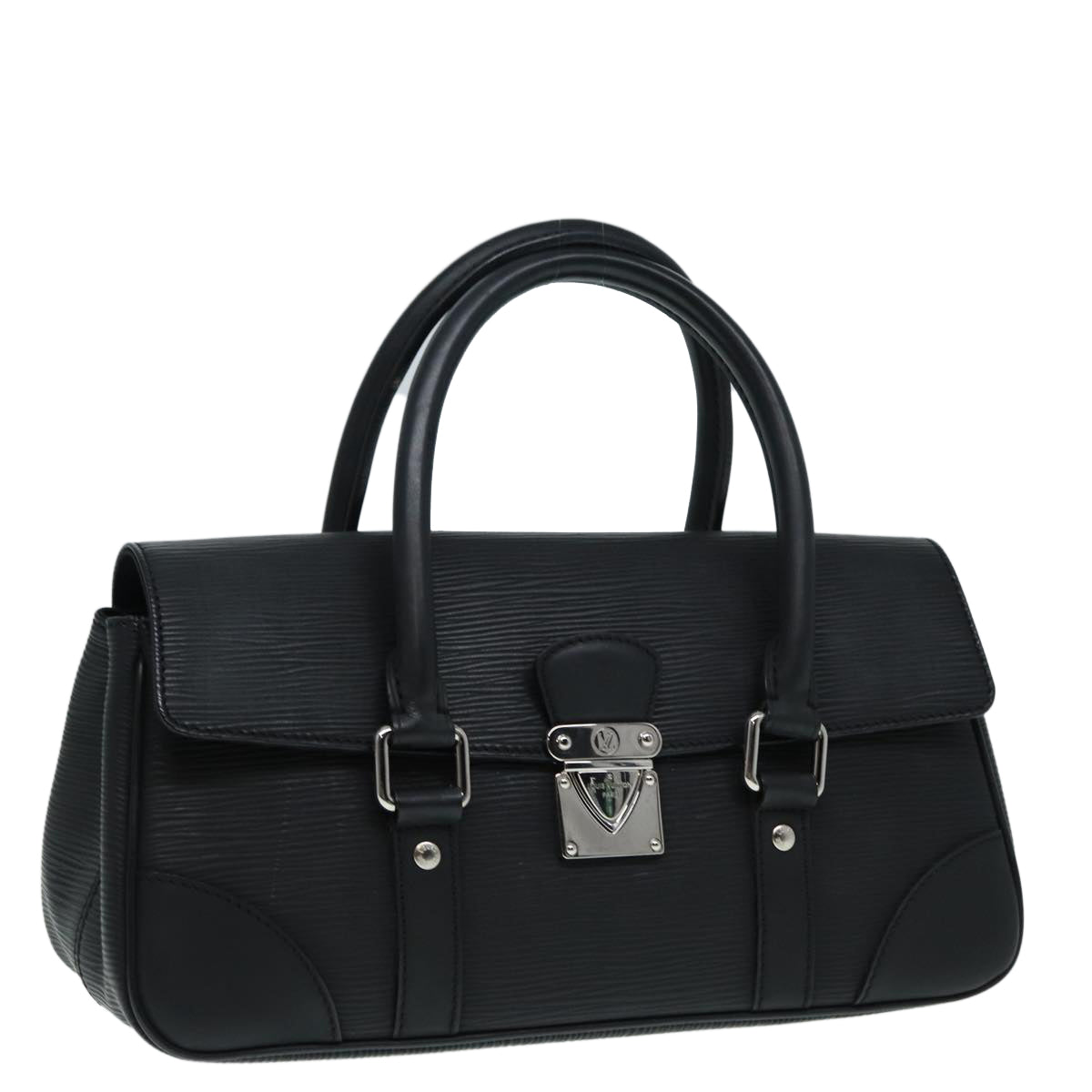 Louis Vuitton Segur, Black, Leather, handbag