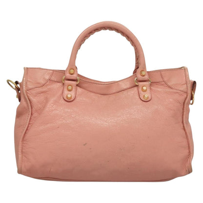 Balenciaga City, Pink, Leather, handbag