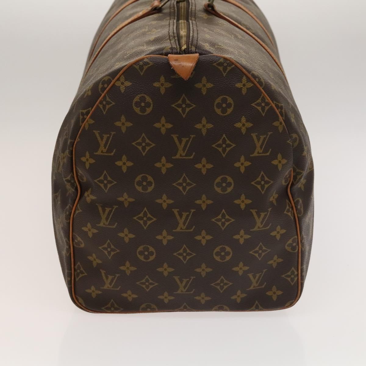 Louis Vuitton Keepall 55, Brown, Canvas, travel