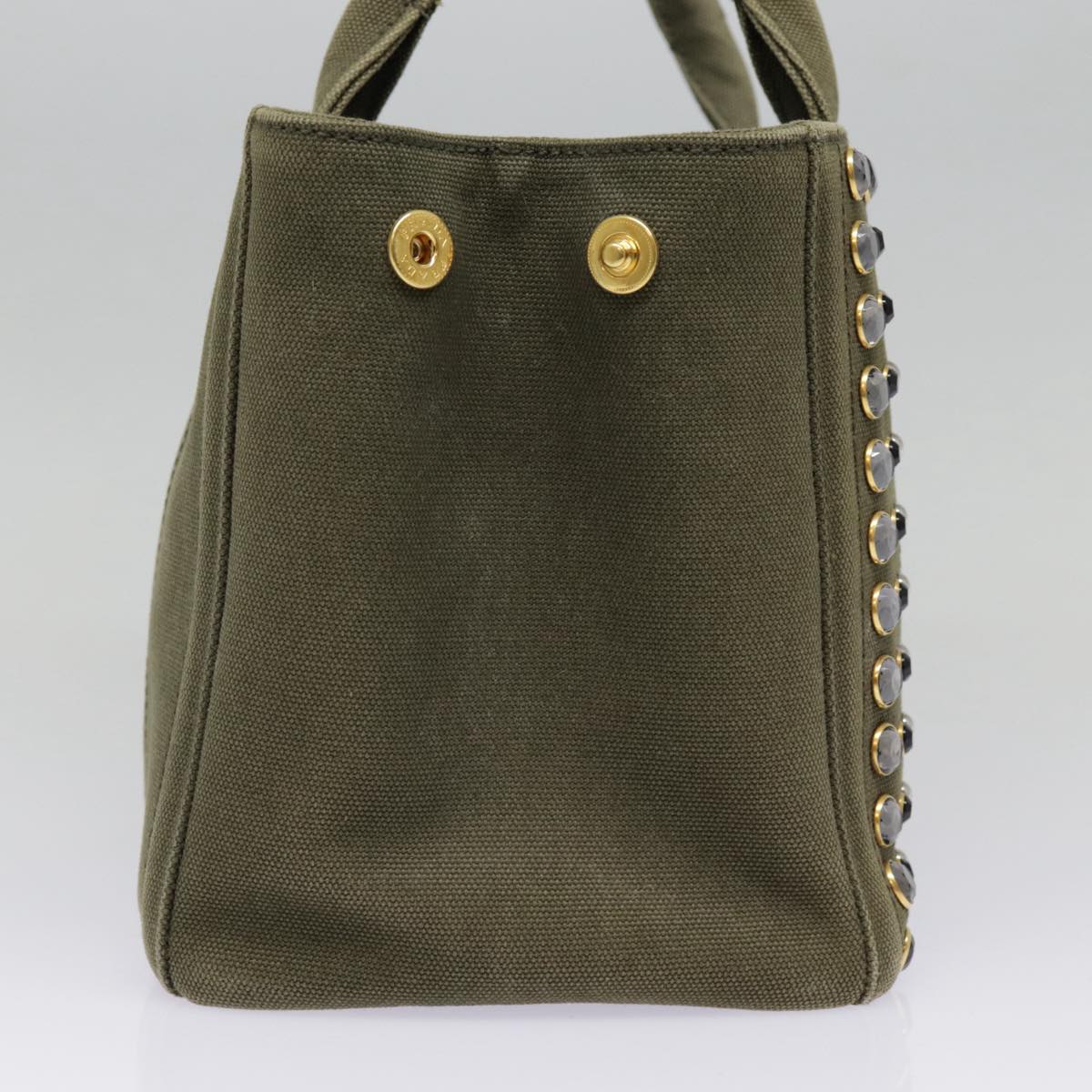 Prada Canapa, Khaki, Canvas, handbag