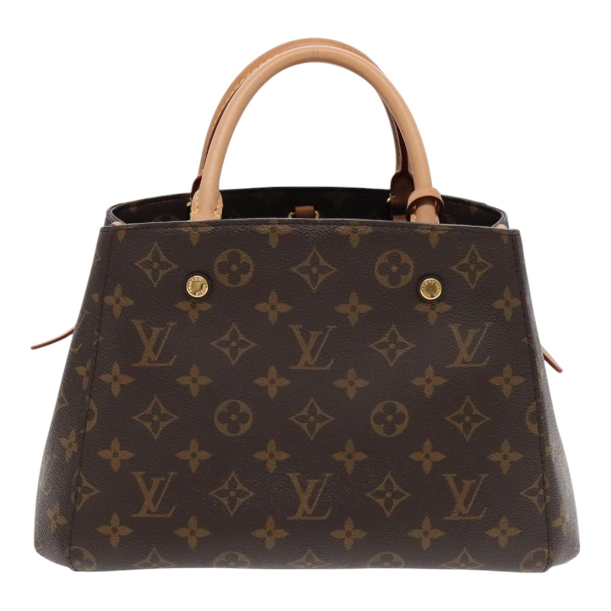 Louis Vuitton Montaigne, Brown, Canvas, handbag