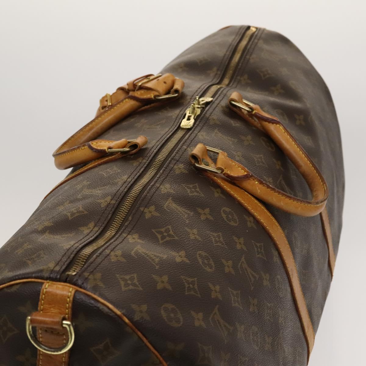 Louis Vuitton Keepall Bandoulière 60, Brown, Canvas, travel
