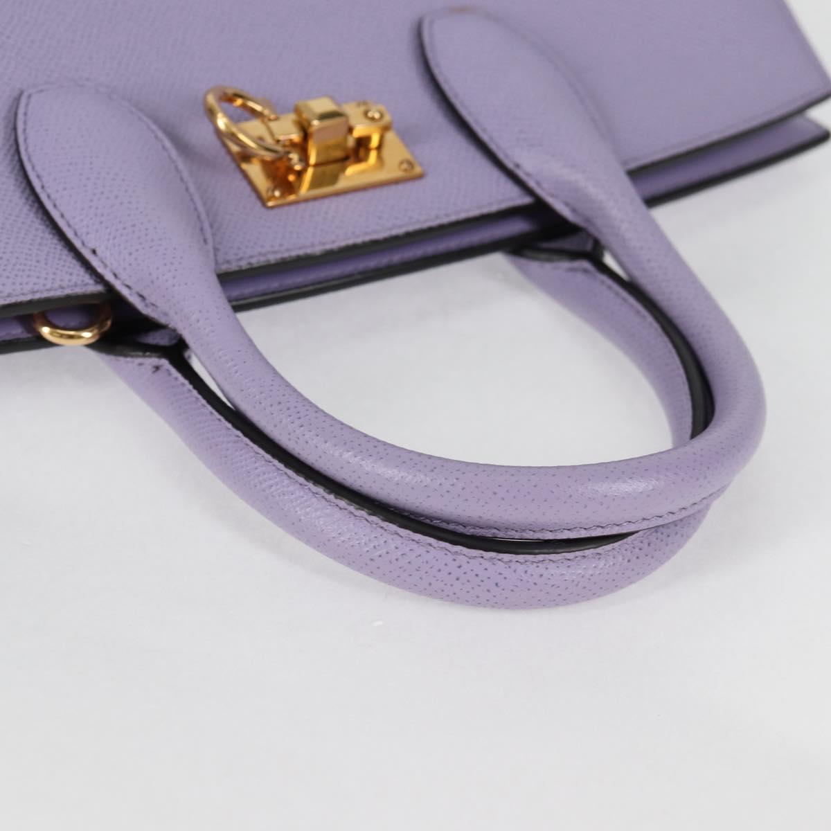 Salvatore Ferragamo Gancini, Purple, Leather, handbag