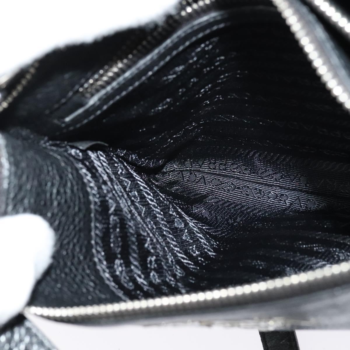 Prada Double, Black, Leather, shoulder