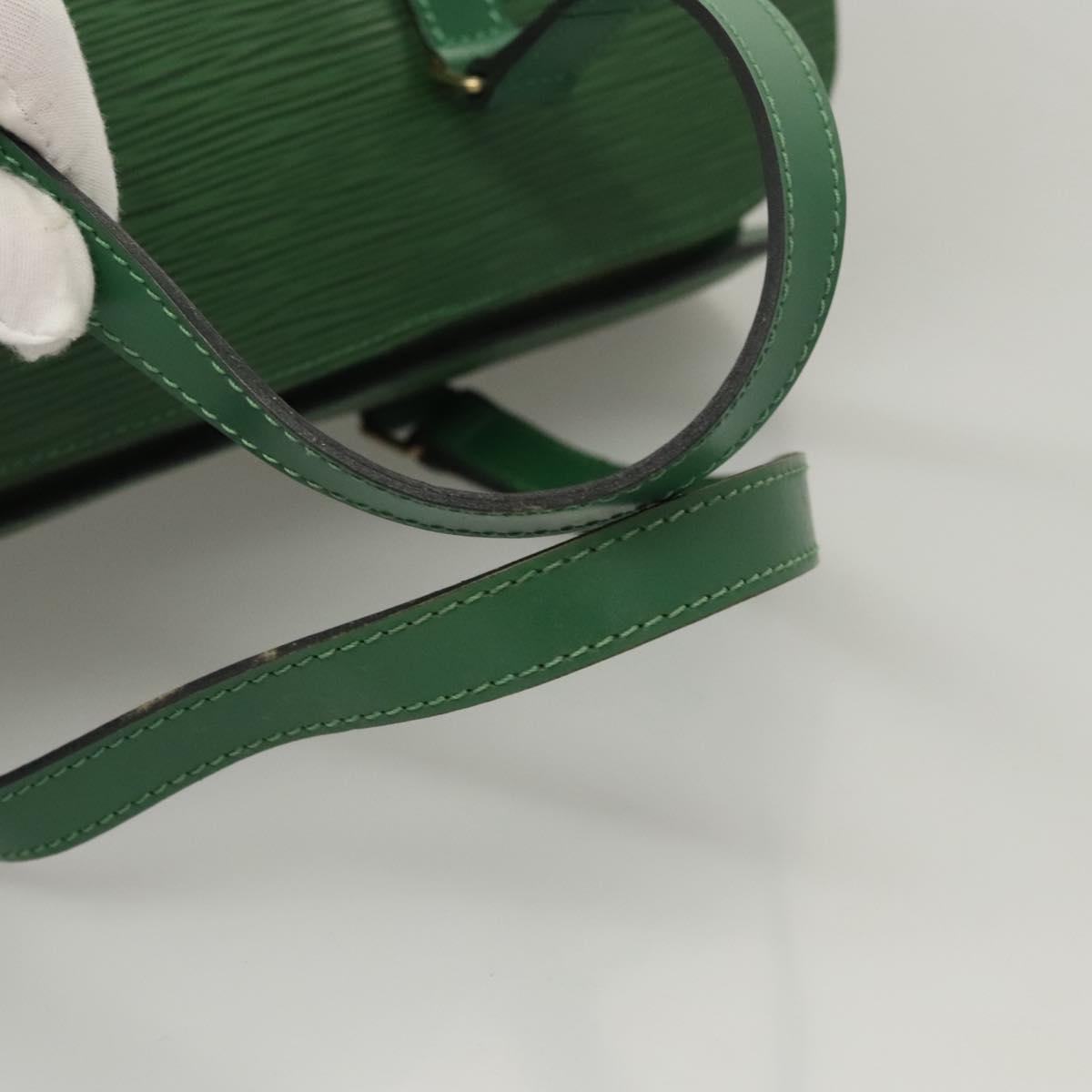 Louis Vuitton Soufflot, Green, Leather, handbag