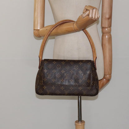 Louis Vuitton Mini looping, Brown, Canvas, shoulder