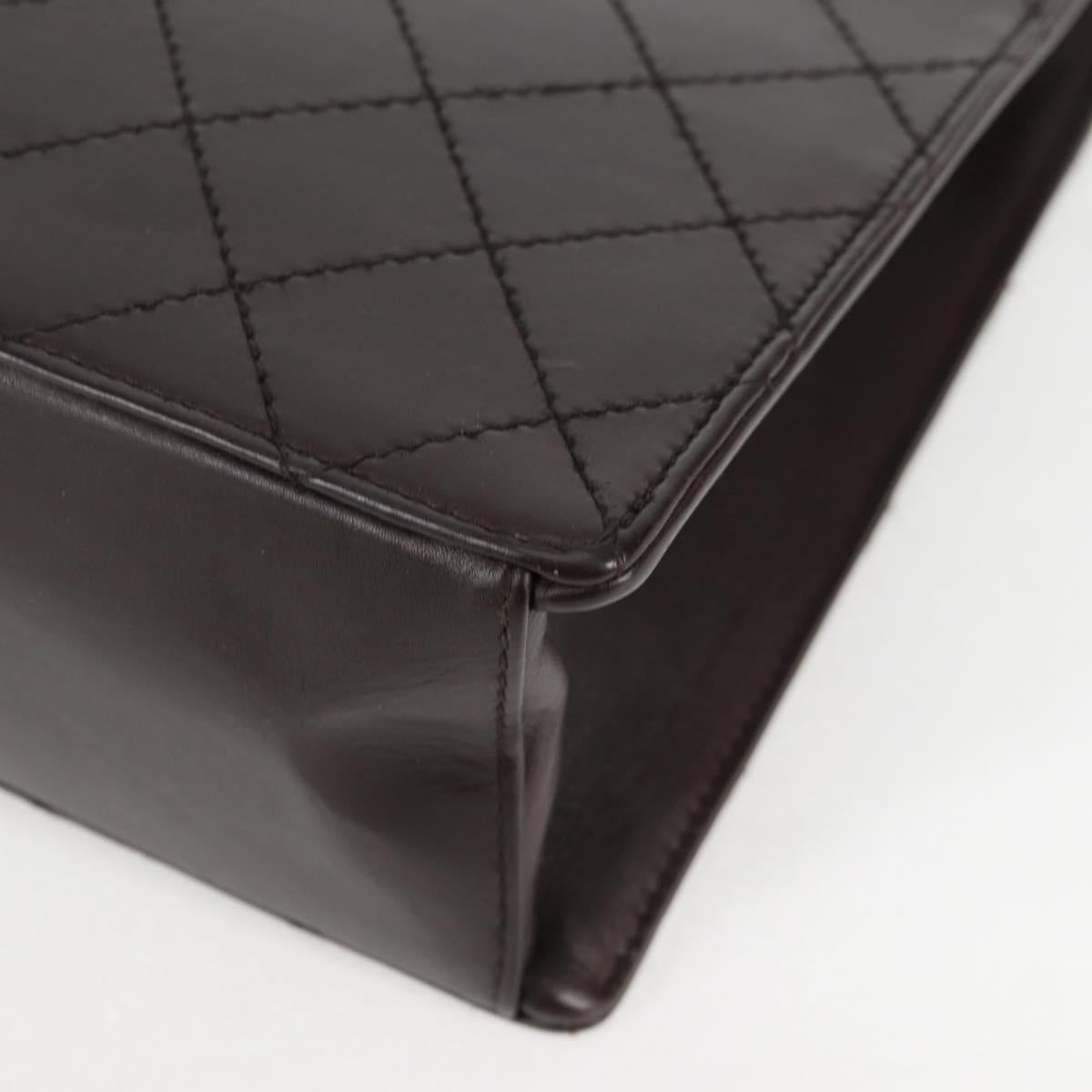 Chanel Coco Mark, Brown, Leather, handbag