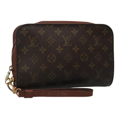 Louis Vuitton Orsay, Brown, Canvas, clutch
