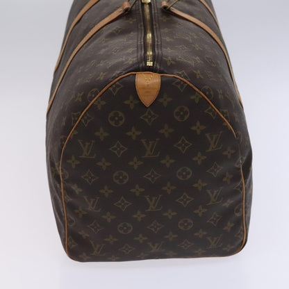Louis Vuitton Keepall 55, Brown, Canvas, travel