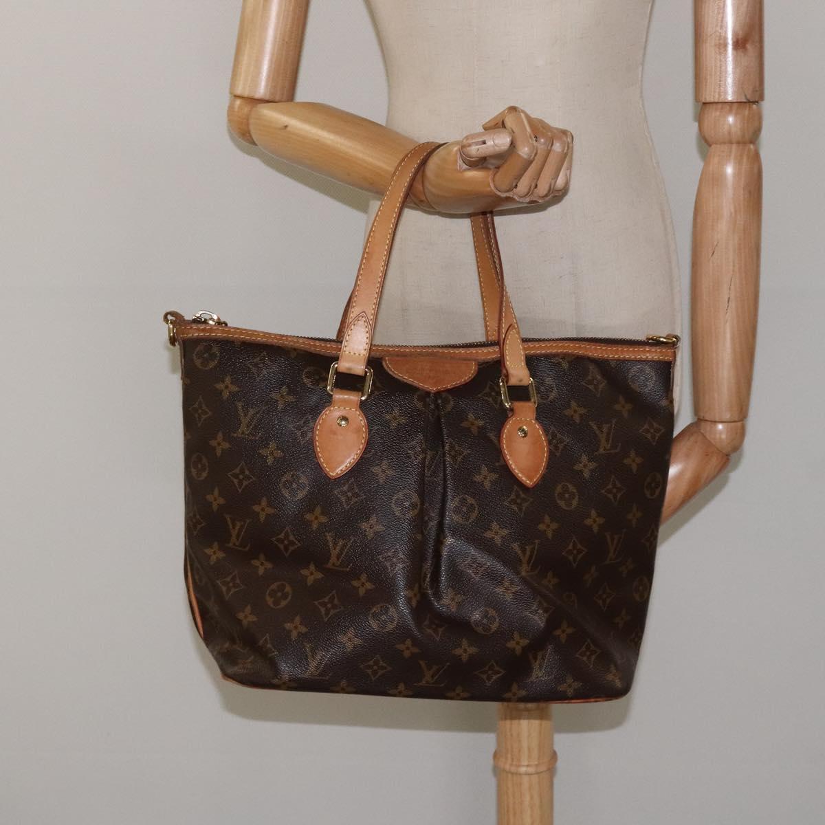 Louis Vuitton Palermo, Brown, Canvas, tote