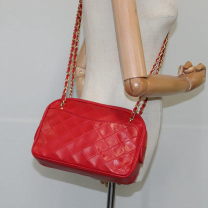 Chanel Camera, Red, Leather, shoulder