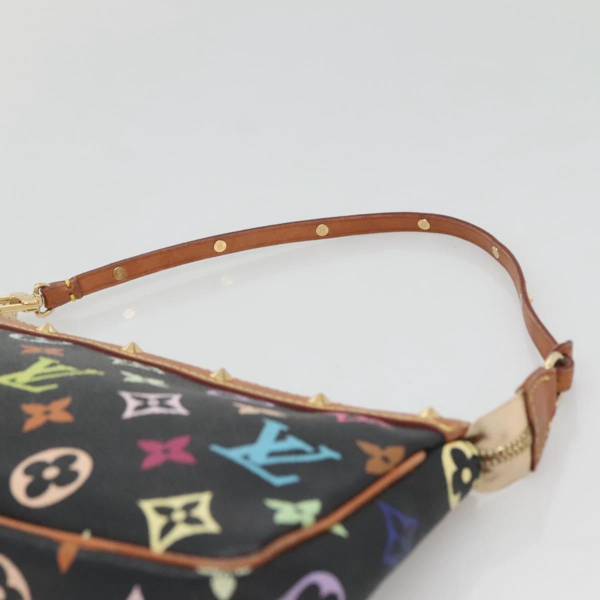 Louis Vuitton Pochette Accessoire, Black, Canvas, clutch