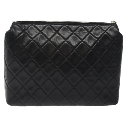 Chanel Timeless, Black, Leather, clutch