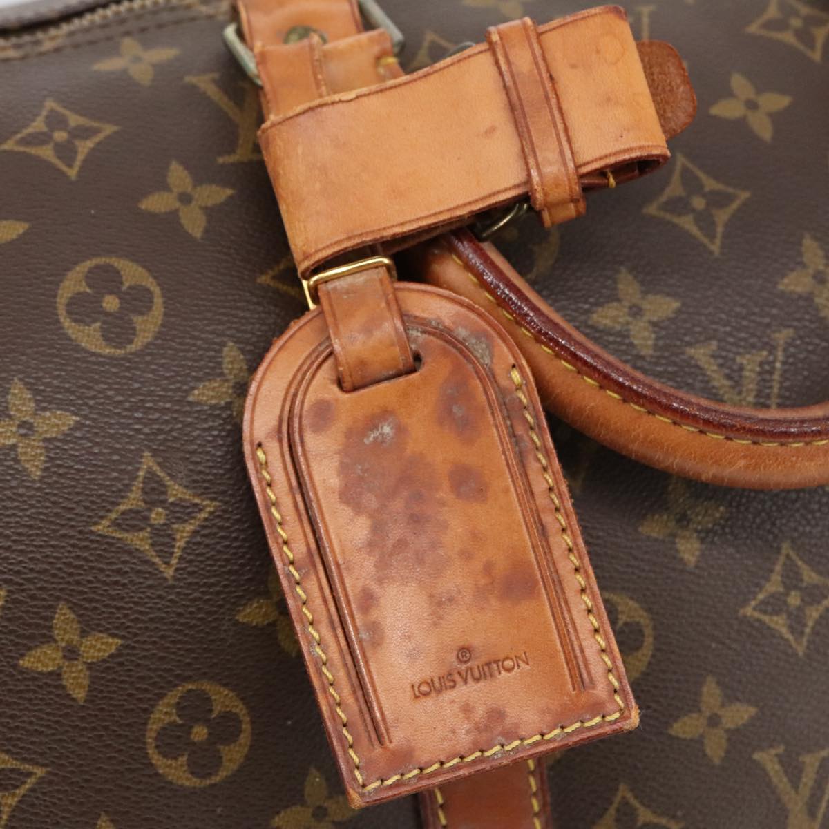 Louis Vuitton Keepall 55, Brown, Canvas, travel