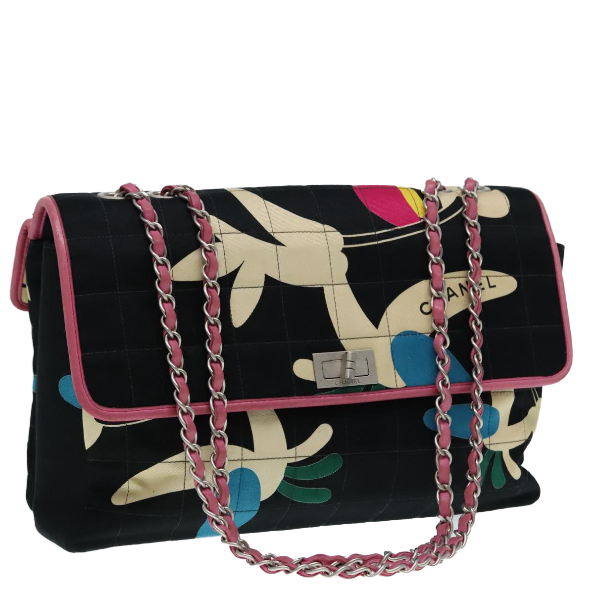 "Chanel 2,55", Multicolour, Canvas, shoulder