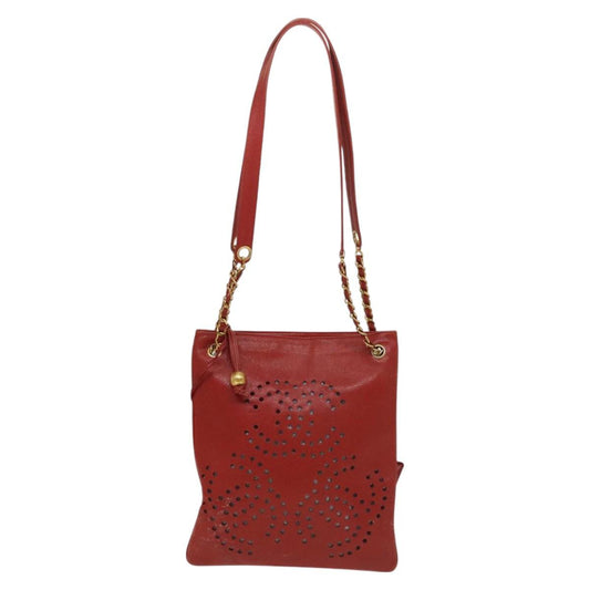 Chanel Triple coco, Red, Leather, shoulder