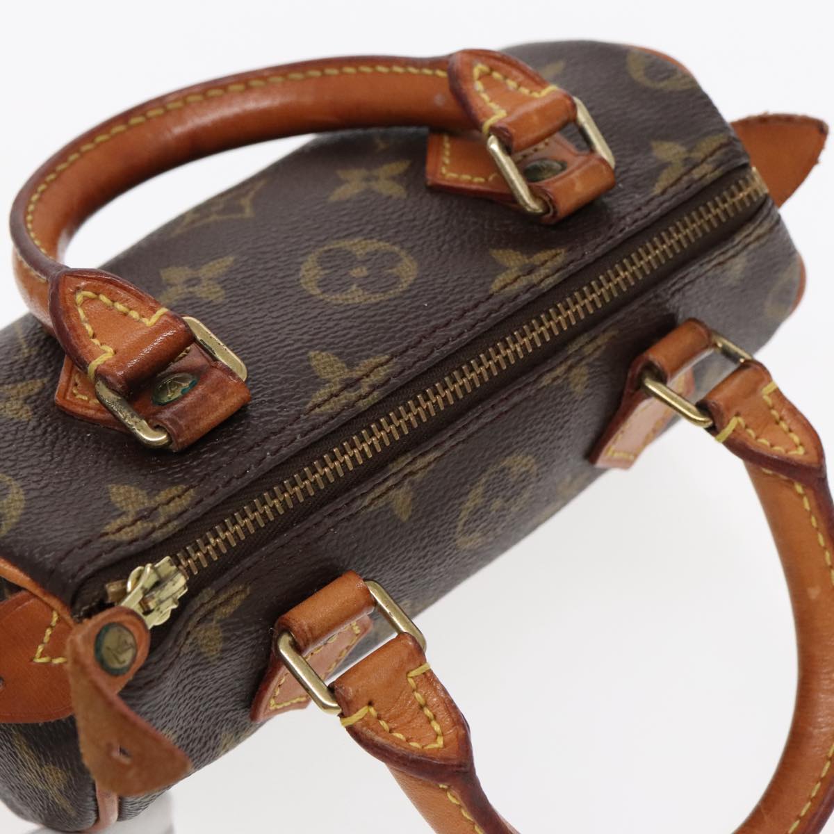 Louis Vuitton Mini speedy, Brown, Canvas, handbag